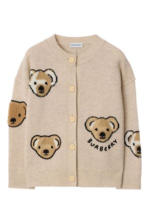 cardigan in cotone beige BURBERRY KIDS | 8109387C1540